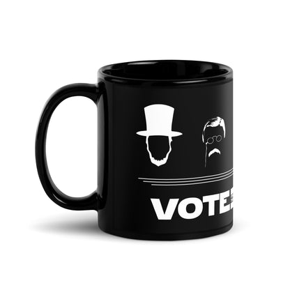 "Vote for the Republic" Black Glossy Mug featuring Presidential Silhouettes