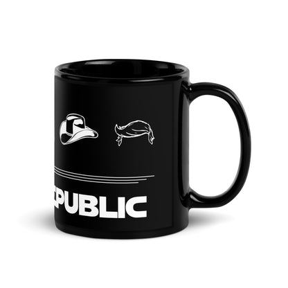 "Vote for the Republic" Black Glossy Mug featuring Presidential Silhouettes