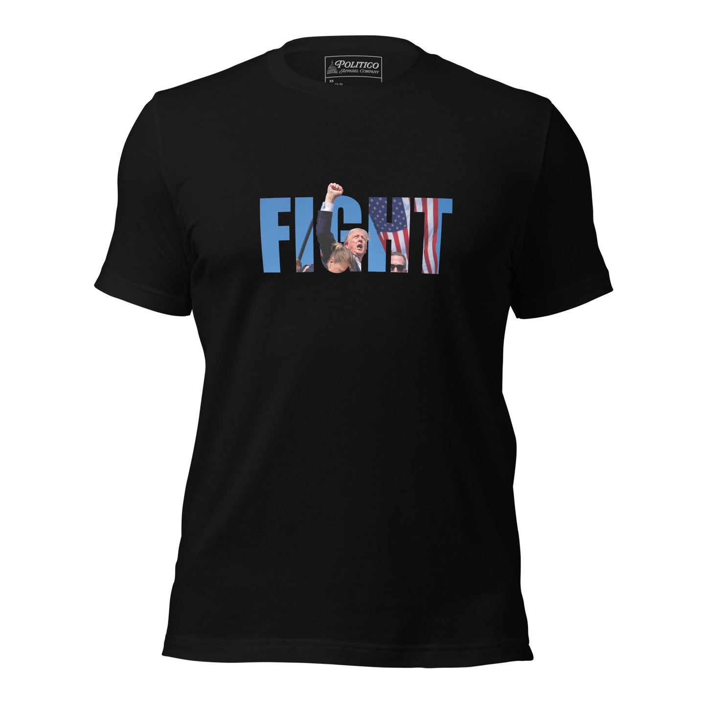 "Fight" Commemorative T-Shirt featuring President Donald Trump with Raised Fist (Unisex)