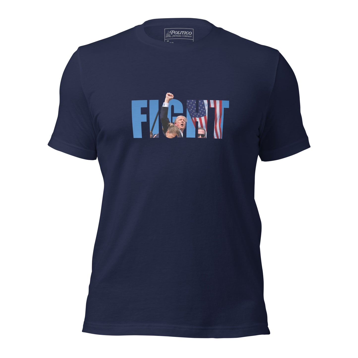 "Fight" Commemorative T-Shirt featuring President Donald Trump with Raised Fist (Unisex)