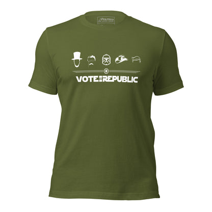 "Vote for the Republic" T-Shirt featuring Republican Presidential Silhouettes