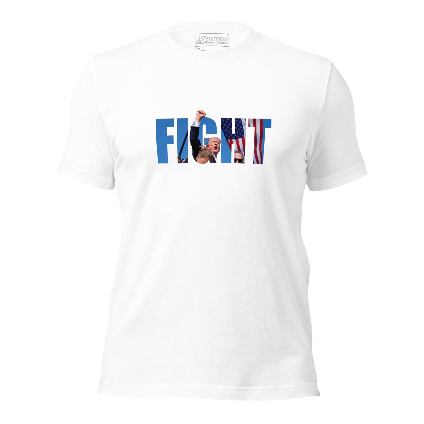 "Fight" Commemorative T-Shirt featuring President Donald Trump with Raised Fist (Unisex)